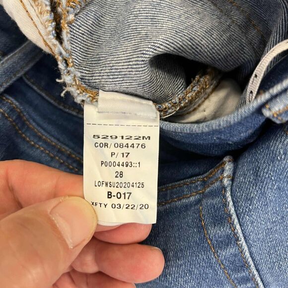 LOFT Jeans Women 28 6 Skinny Medium Wash Raw Hem Stretch Denim Distressed Modern - Picture 7 of 10